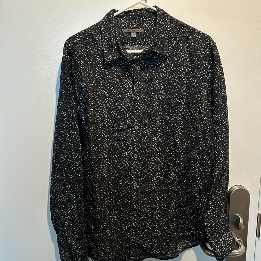 Black John Varvatos with white dots
